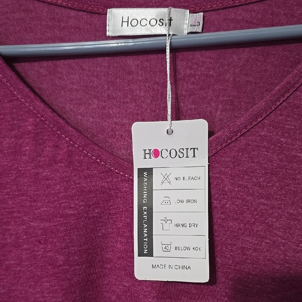 HOCOSIT Womens V-neck 3/4 Sleeve Lace - Picture 2 of 8